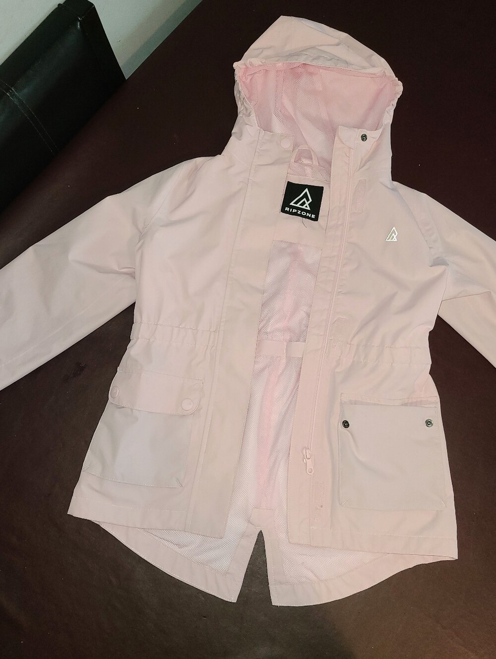 Ripzone Kids' Light Pink Hooded Raincoat